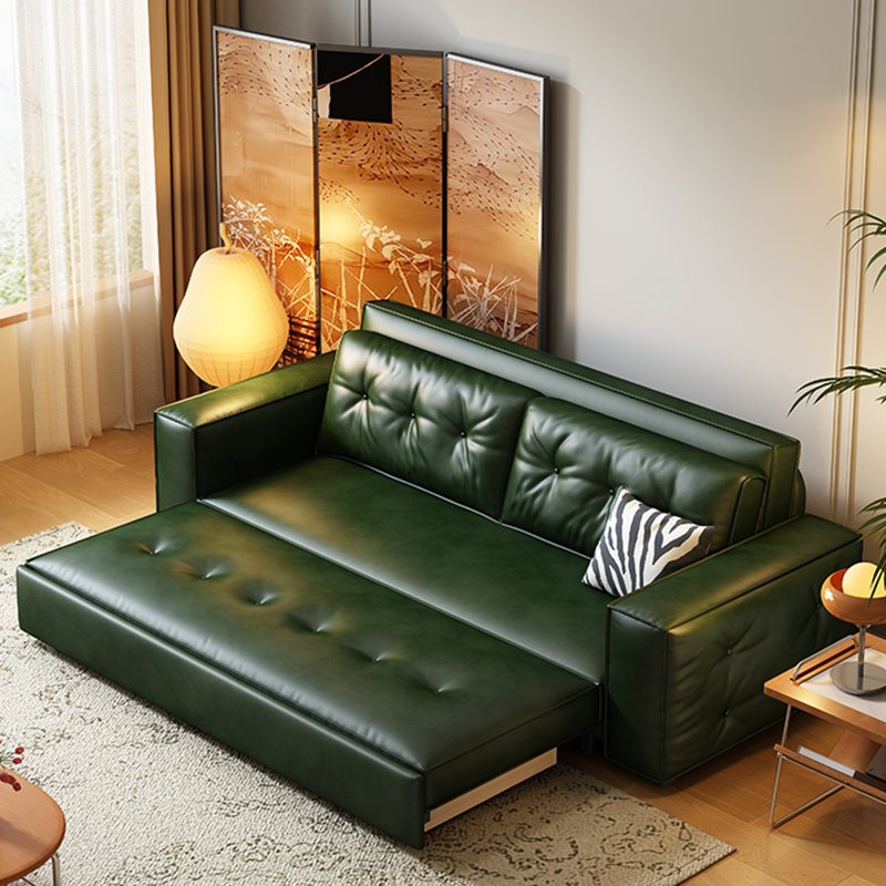 Mont Bike Solutions Loveseat Dark Green Faux leather Sleeper sofa Wayfair